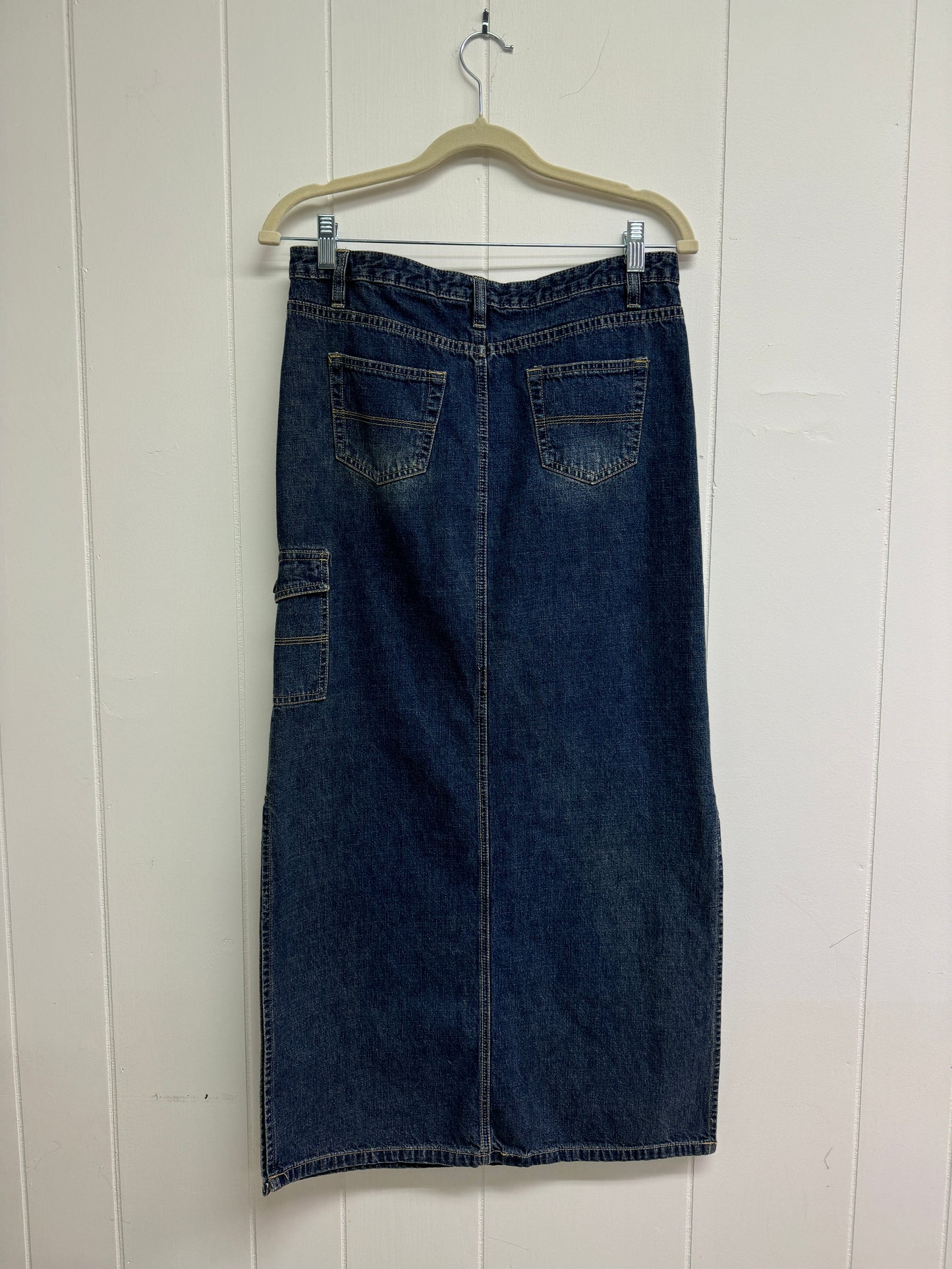 5/S 90s/Y2k Denim Cargo Maxi Skirt