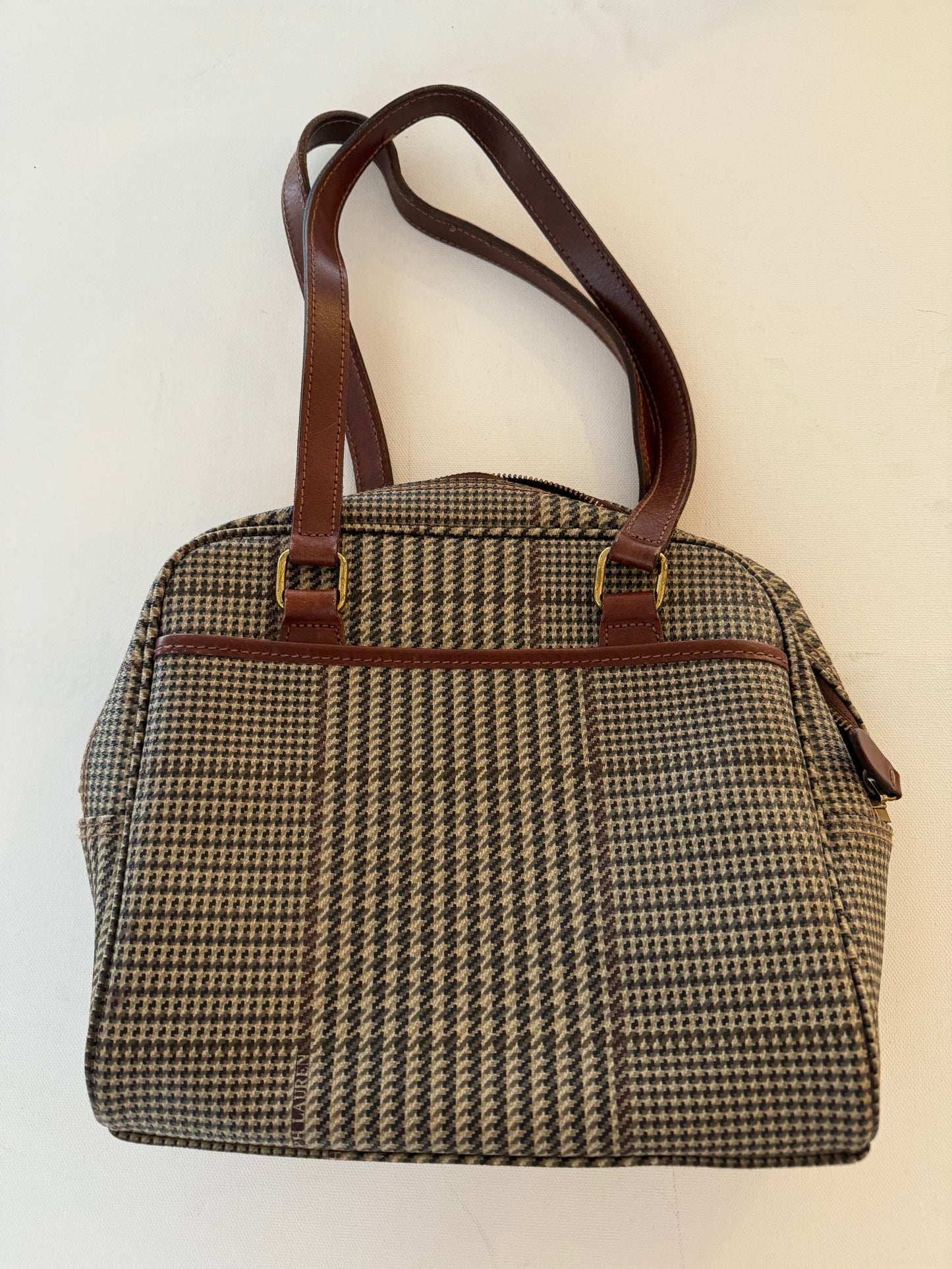 Vintage Polo Ralph Lauren Houndstooth Shoulder Bag