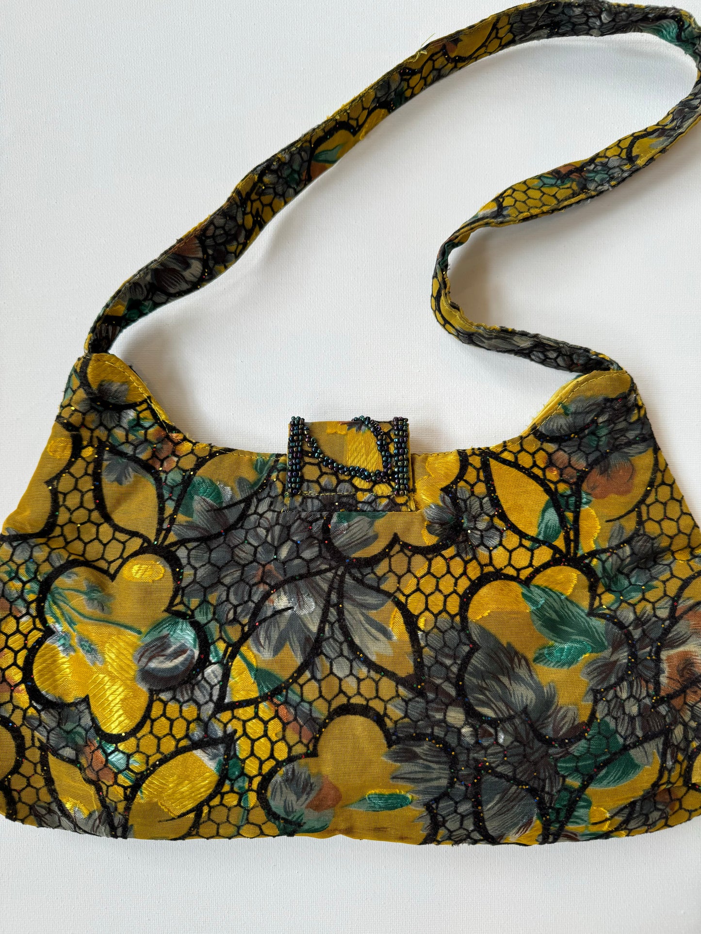 Yellow/Multicolor Sequin Flower Bag