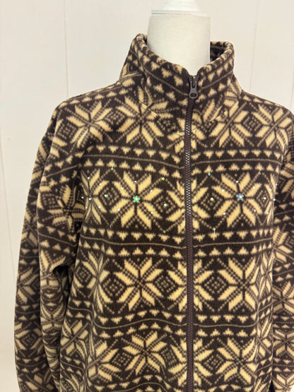 M/L Fair Isle Fleece Zip Up