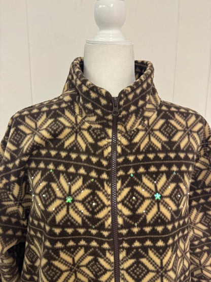 M/L Fair Isle Fleece Zip Up