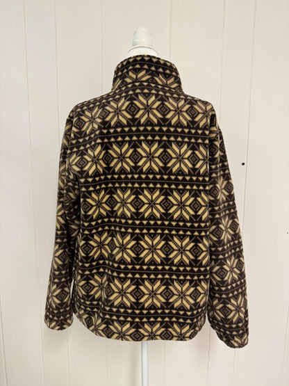 M/L Fair Isle Fleece Zip Up