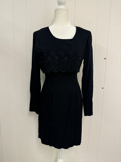 XS/S Vintage Black Floral Dress