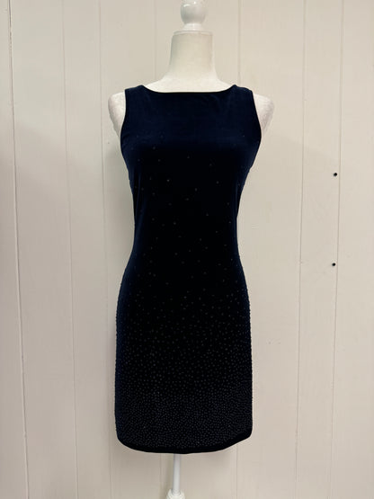 S Starry Night Velvet Mini Dress