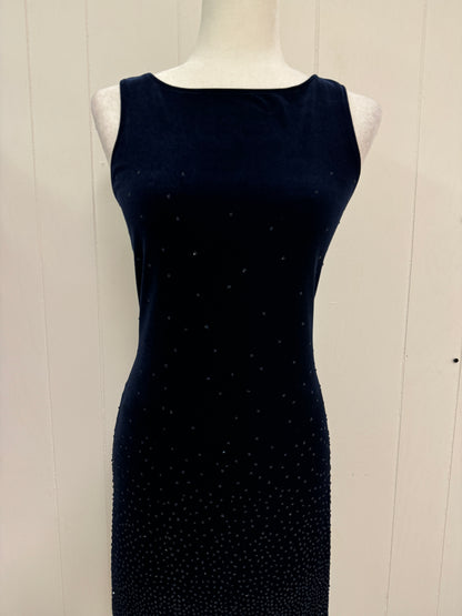 S Starry Night Velvet Mini Dress