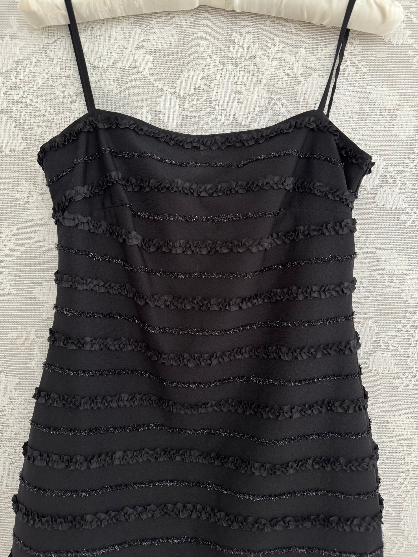 S Y2k Black Ruffle Mini Dress