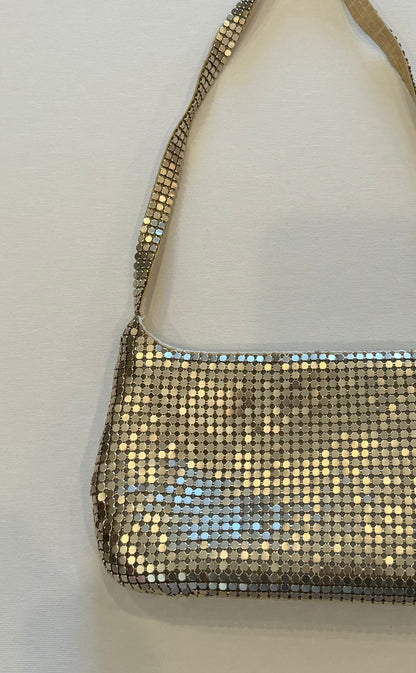 Y2k Gold Metal Embellished Shoulder Bag- AS IS