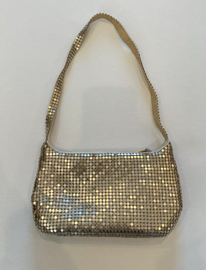 Y2k Gold Metal Embellished Shoulder Bag- AS IS