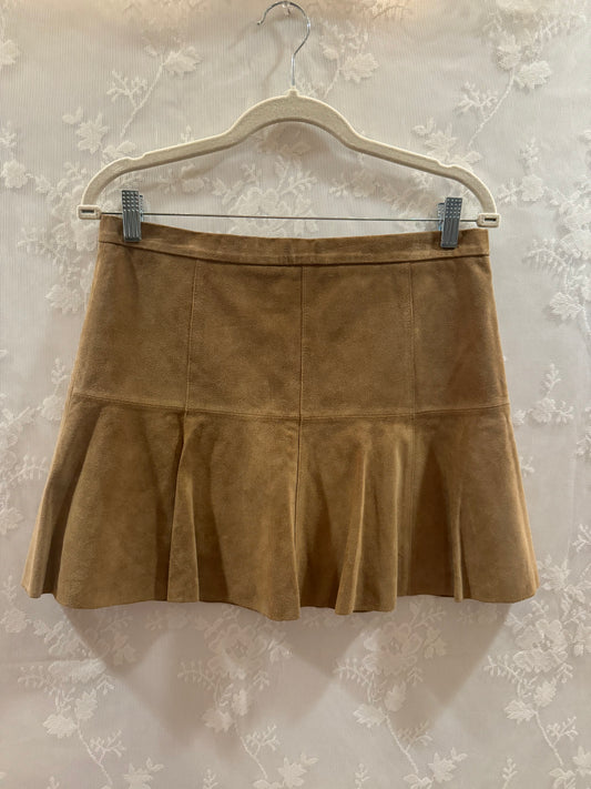 6/M BCBG Leather Mini Skirt 90s/Y2k